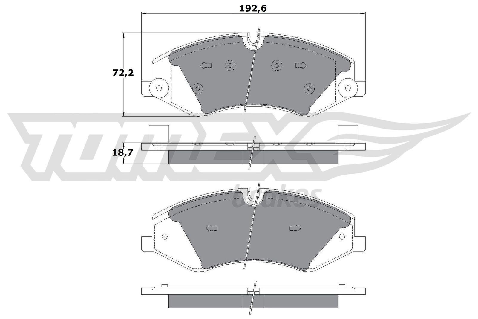 TOMEX Brakes Bremsbelagsatz, Scheibenbremse
